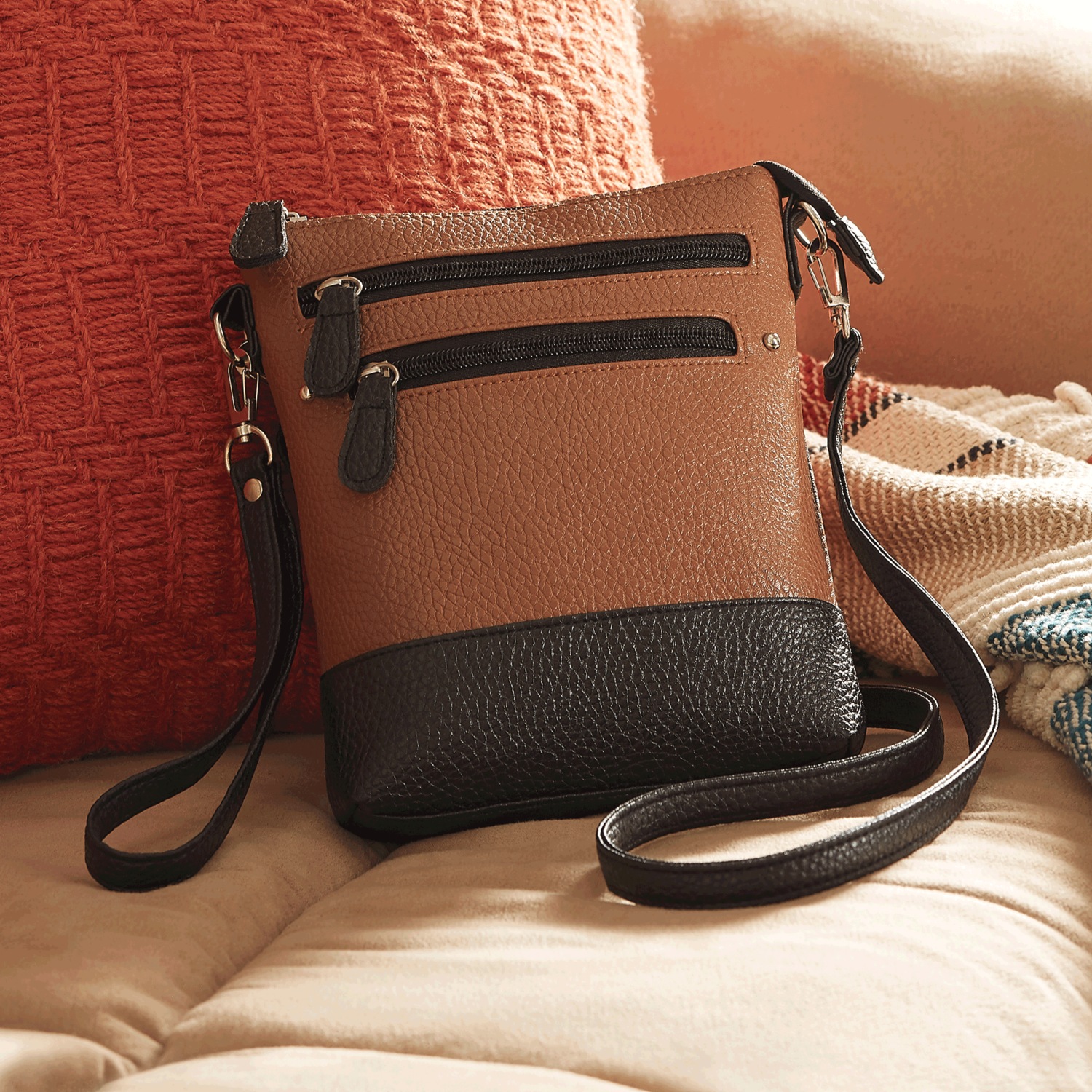 Astra Colorblock Slim Crossbody with Multiple Pockets | Seventh Avenue