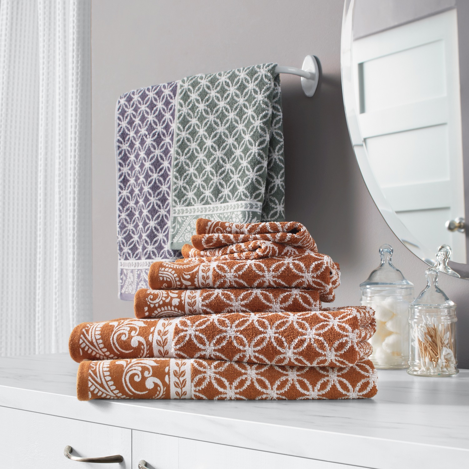 墨流し 　単衣＆洒落袋帯 セット （パールトーン加工済み） Burlington 6-Piece Towel Set | Seventh Avenue
