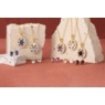 Gemstone Oval Frame Necklace & Earring Set, , large