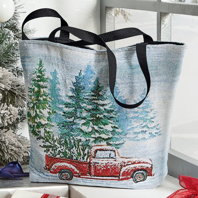 Country Side Holiday Tote, , large