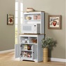Katie Microwave Stand with Hutch, , large