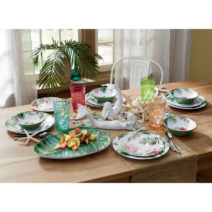 Botanical Melamine Leaf Platter, , large
