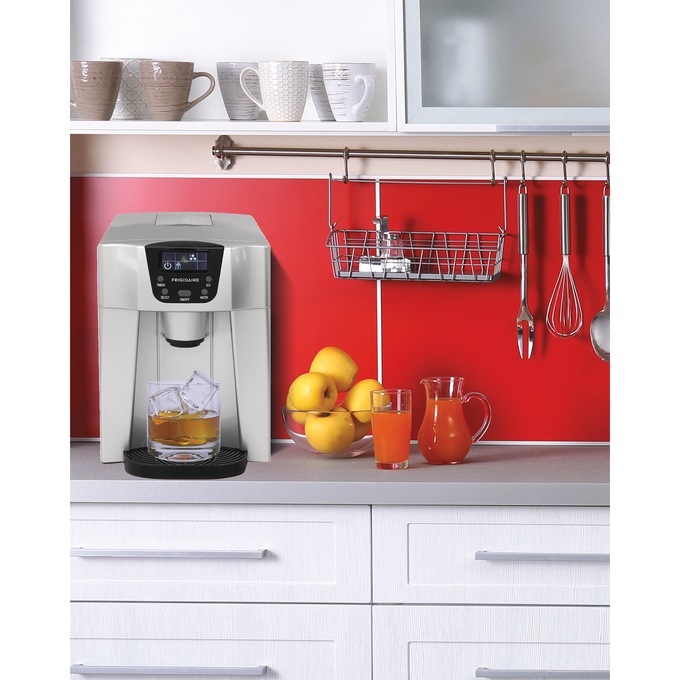 Frigidaire 2-in-1 Ice Maker & Water Dispenser, Silver, large