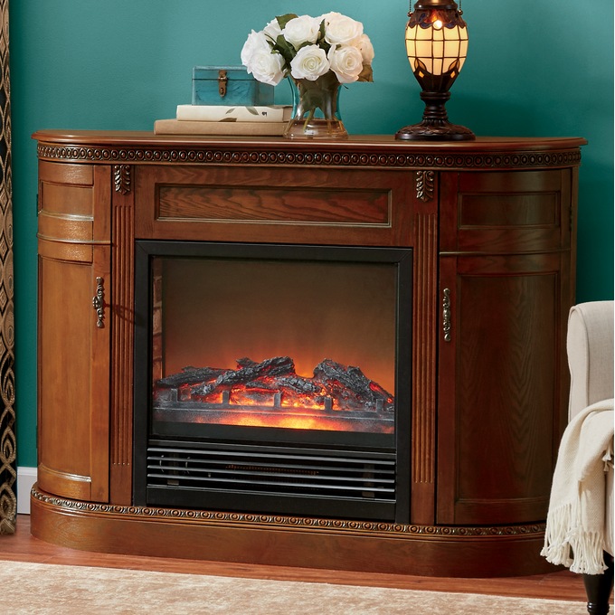 Signature Hand-Carved Fireplace, , large