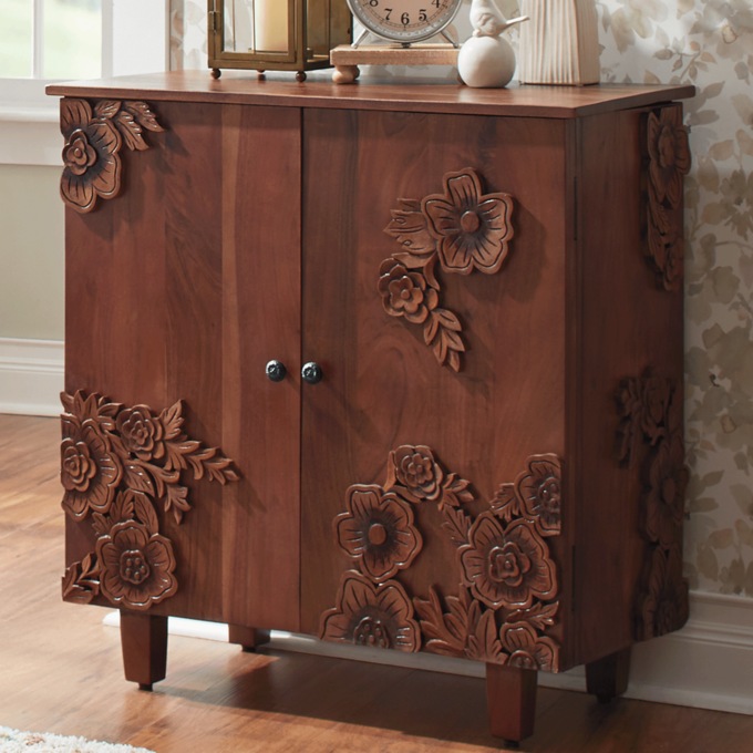 Carved Flower Cabinet, , large