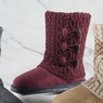 MUK LUKS Cheryl Sweater Boot with Faux-Fur Lining, , large