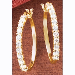 Lab-Diamond Hoops, , large