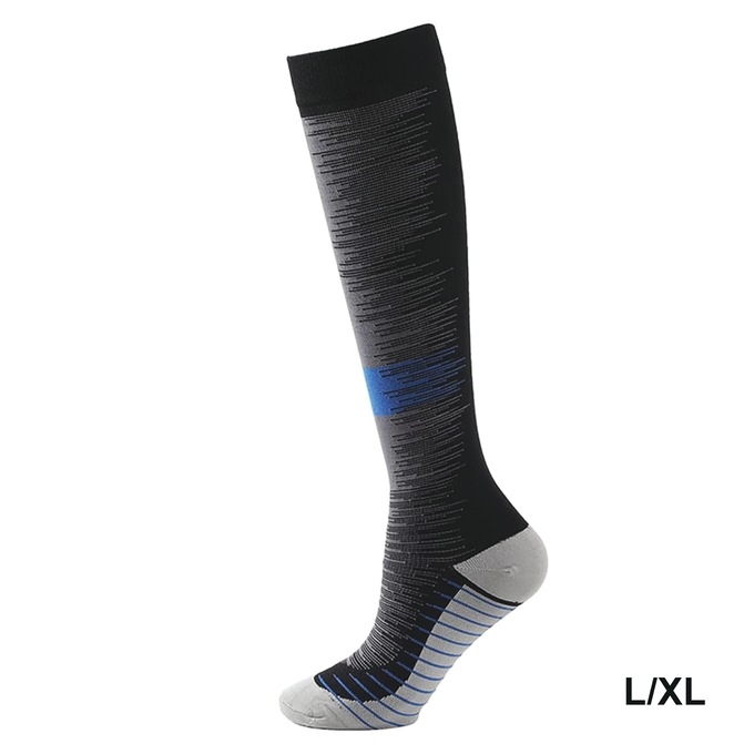 3-Pack Gradient Stripe Compression Socks, , large