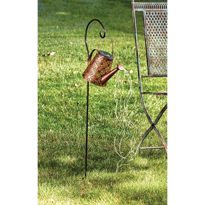 Watering Can Solar Stake, , large