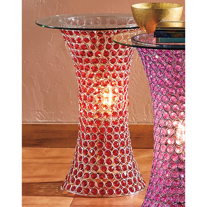 Crystal Lit Table, Red, large