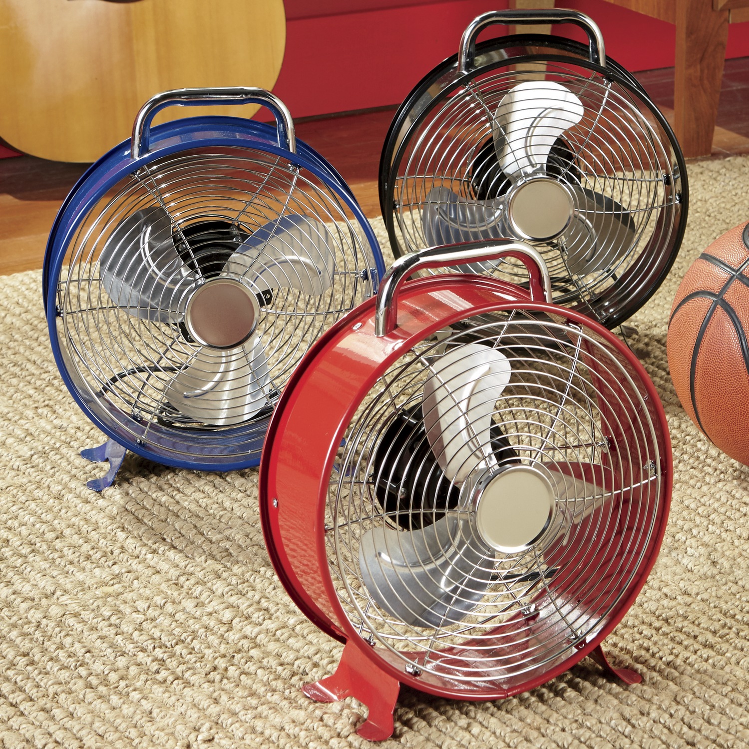 Cool Retro Metal Drum Fan Seventh Avenue