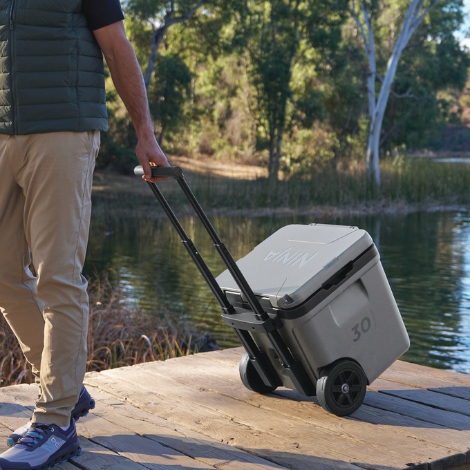 Ninja FrostVault 30-Quart Wheeled Cooler with Dry Zone, Gray, large
