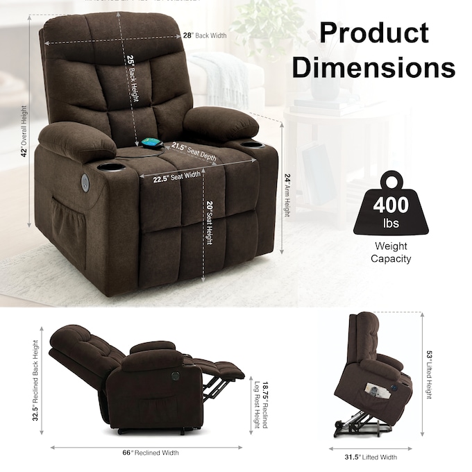 Colton Lift Recliner with Heat & Massage, , large