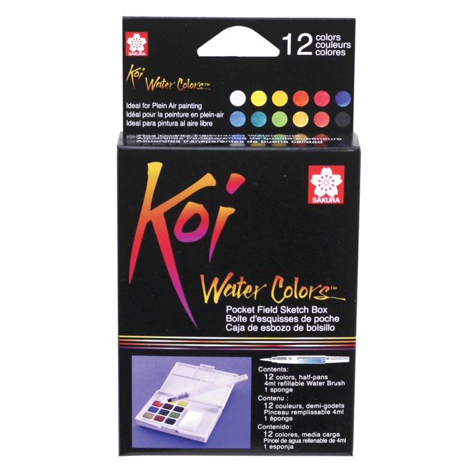 Sakura Koi Watercolor Pocket 12-Color Field Sketch Box Set, , large
