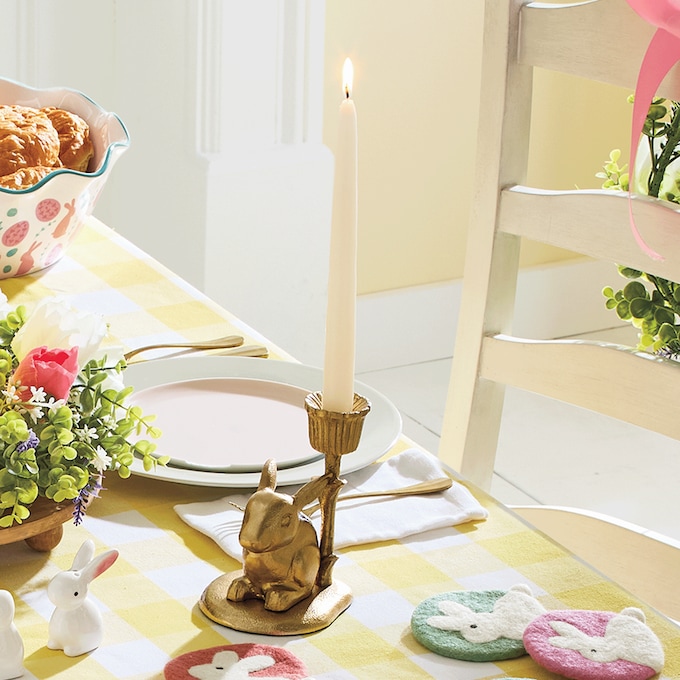 Bunny Taper Candleholder, , large