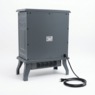 1500W Electric Fireplace Stove Heater with Remote & Realistic Flame Effect, Graphite, large