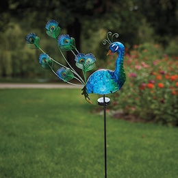 Solar Peacock Stake, , large