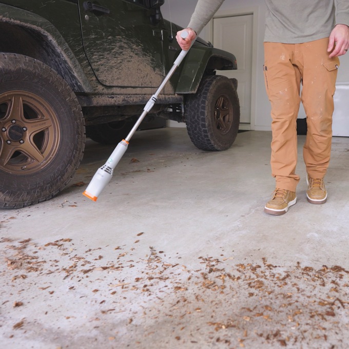 Rocket Sweeper Cordless Air Broom, Gray, large