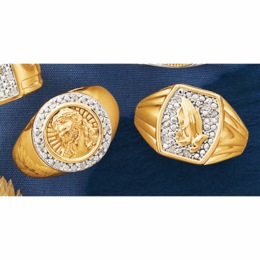 Diamond Religious Ring, , large