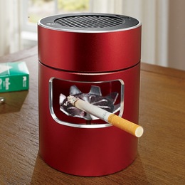 Desktop Air Purifier Ashtray, Red, large