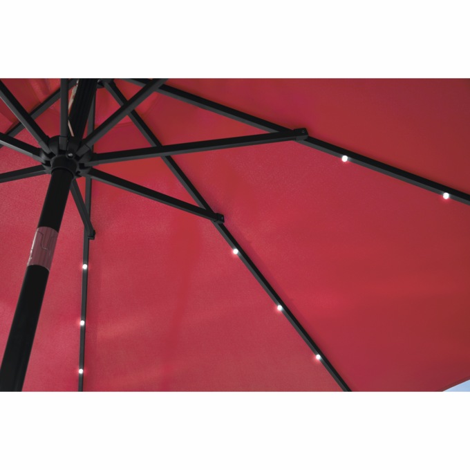 9' Solar Lit Umbrella, , large