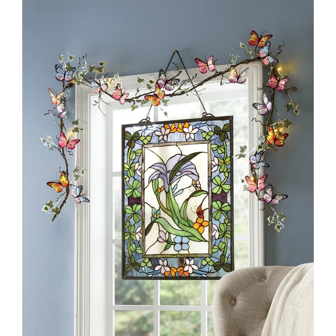 Lighted Butterfly Garland, , large