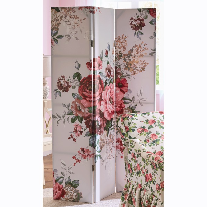 Lit Cottage Floral Room Screen, , large