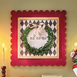 Christmas Wall Art with Scalloped Frame, , large