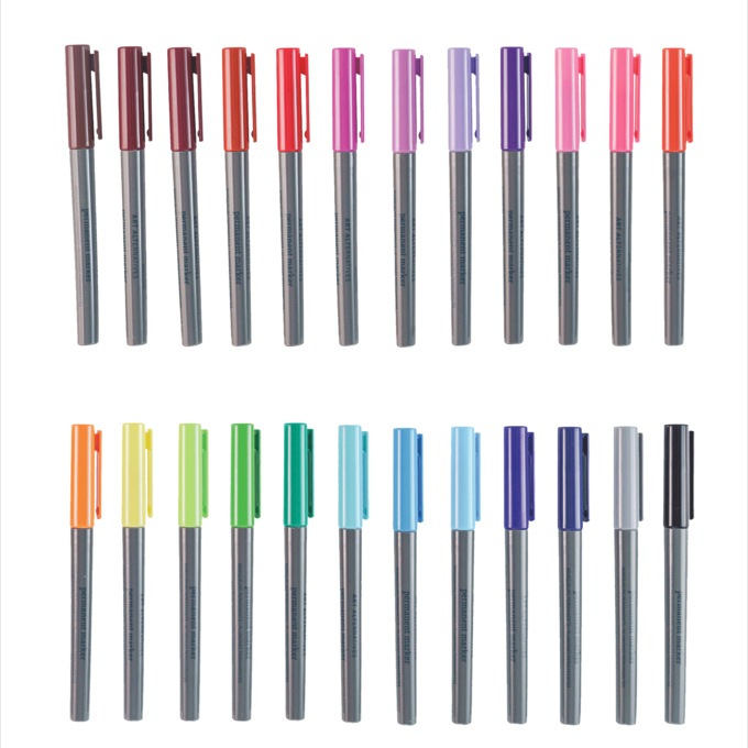 Art Alternatives 24-Piece Extra-Fine Permanent Marker Set, , large