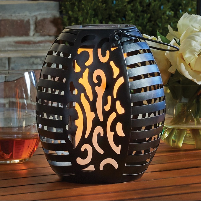 Dancing Flames Solar Lantern, , large