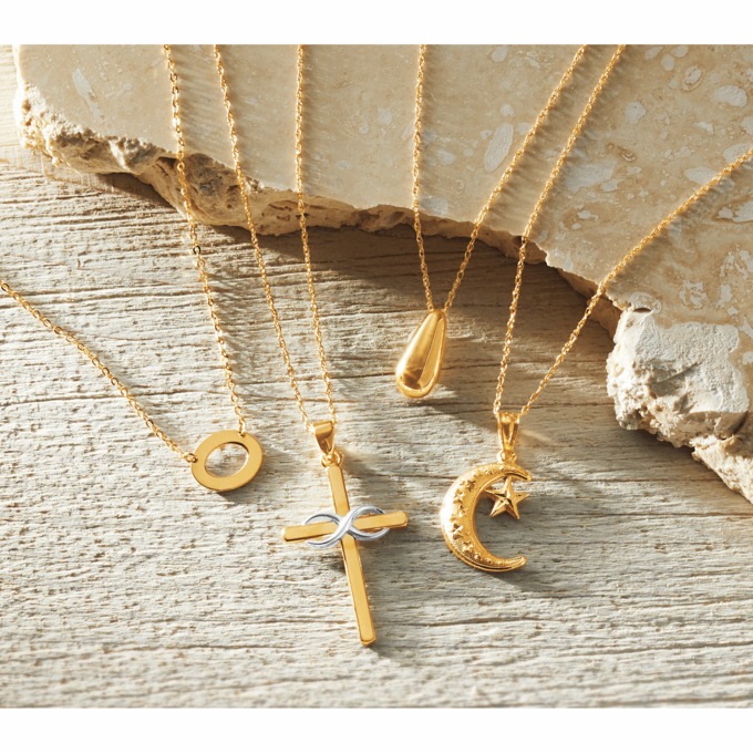 10K Gold Teardrop Pendant, , large