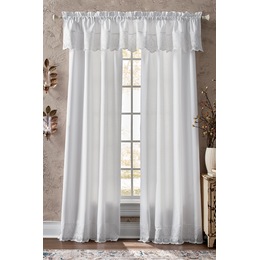 Scalloped Eyelet Cotton Panel, , large