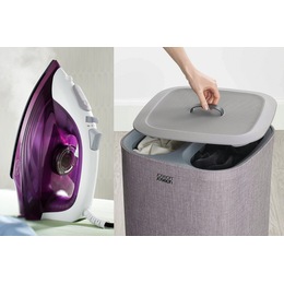 Ginny's Iron and Tota Laundry Separation Basket - Buy Both and Save, , large