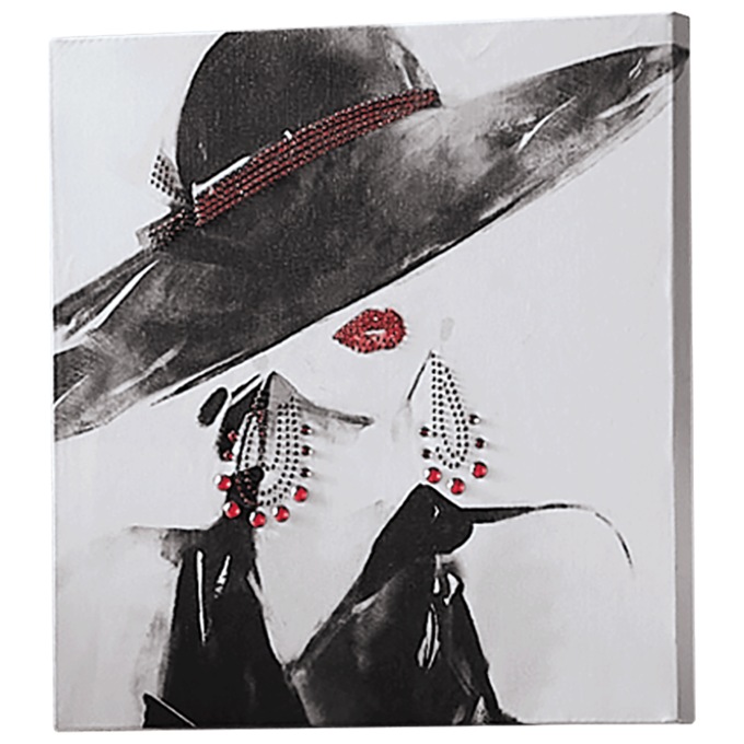 Embellished Mysterious Lady Canvas, , large