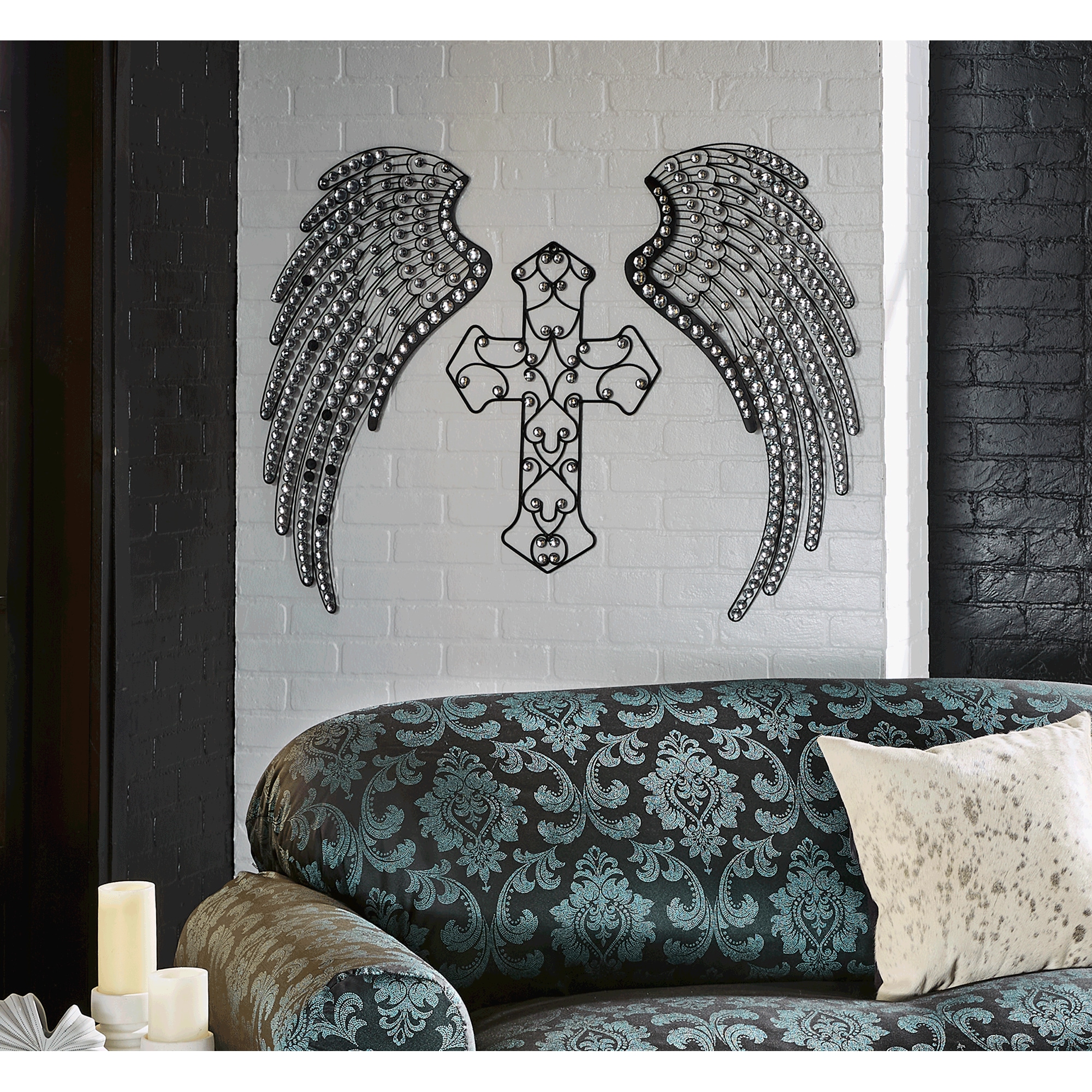 2-Piece Jeweled Angel Wings Wall Décor Set | Seventh Avenue