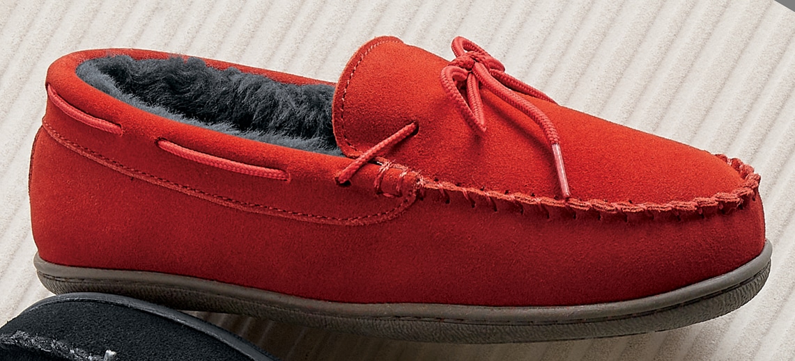 Women's Genuine Suede Moccasin with Faux-Fur Lining | Seventh Avenue
