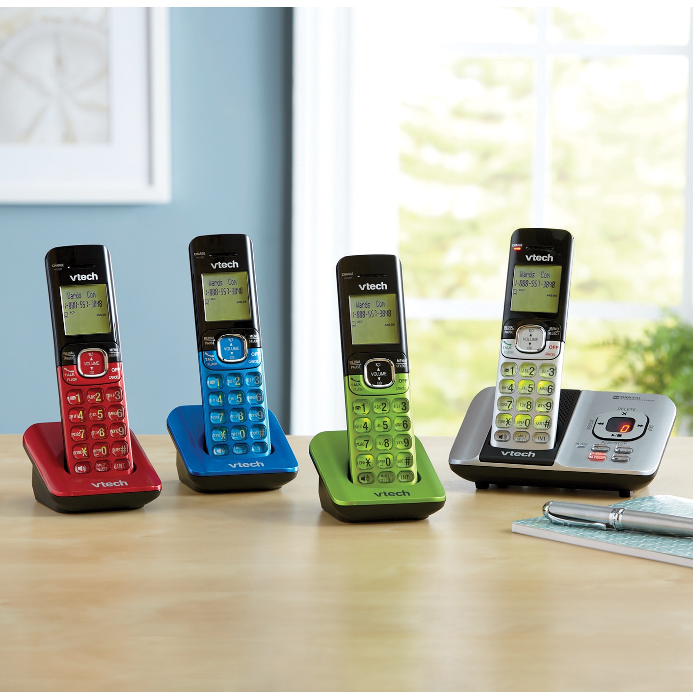 VTech 4-Handset Answering System with Caller ID | Seventh Avenue
