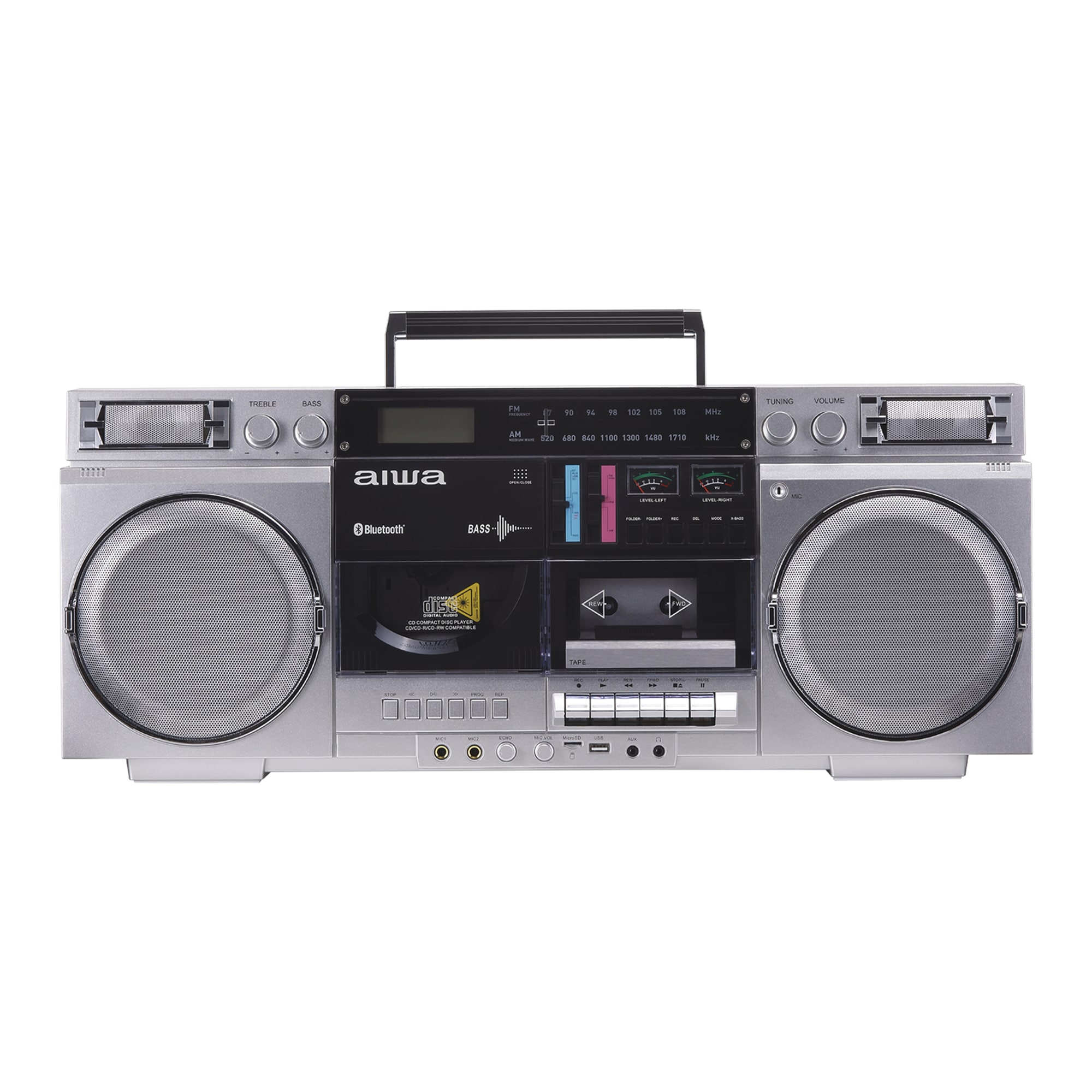 AIWA Retro Bluetooth Boom Box with CD & Cassette Player | Seventh