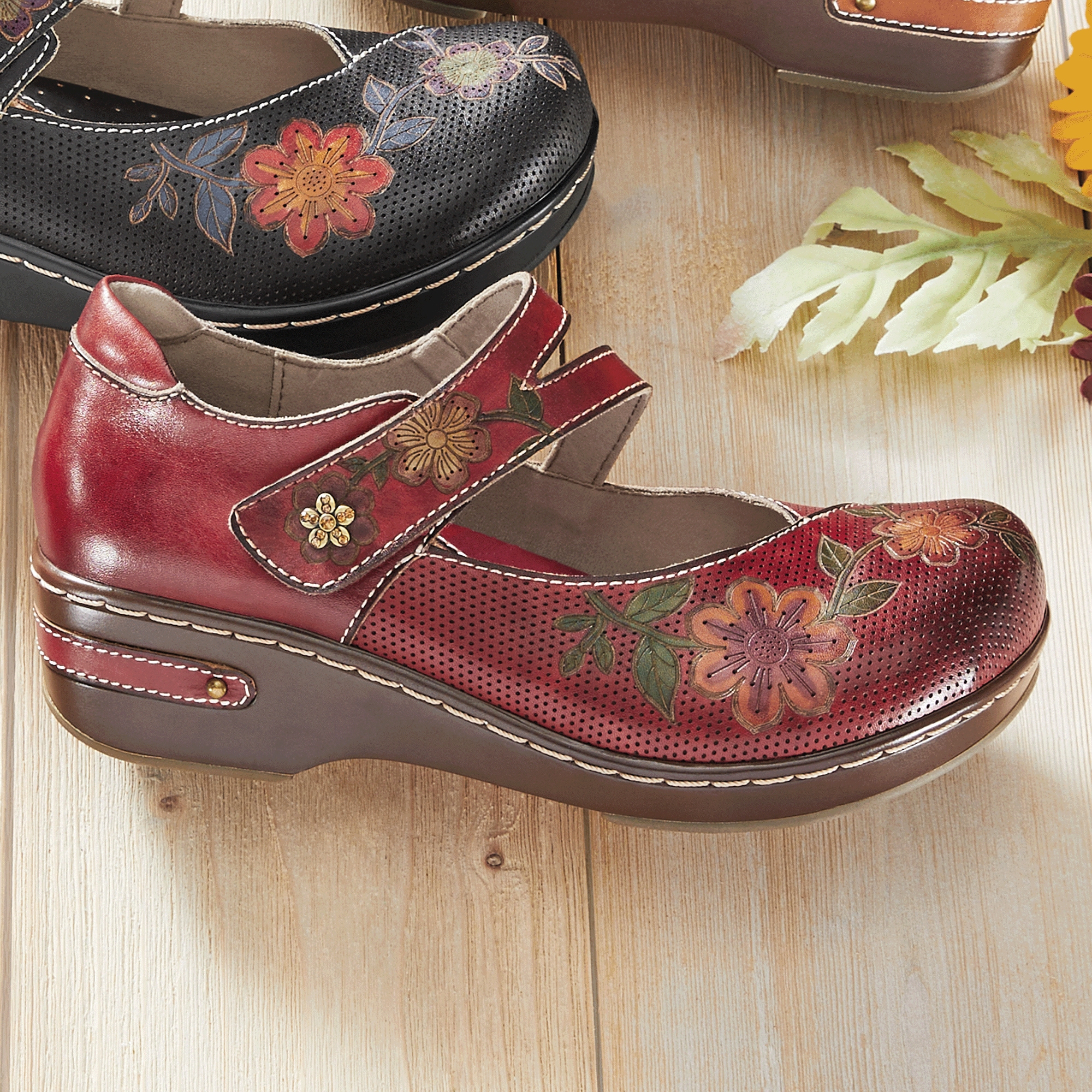 L'Artiste Mamataish Leather Mary Jane with Low Heel by Spring Step
