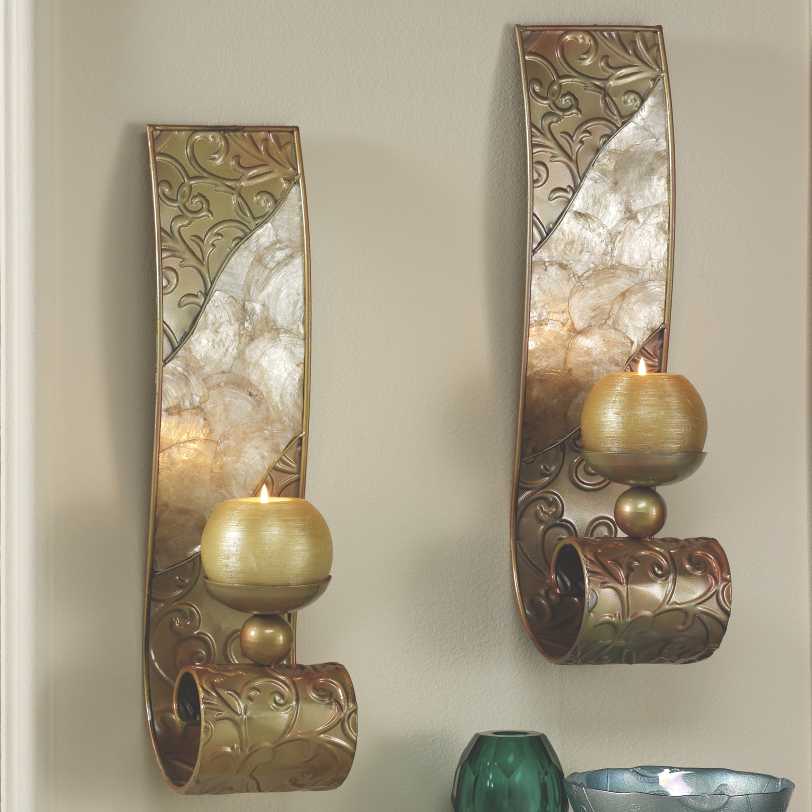 Capiz Wall Sconce Pair | Seventh Avenue
