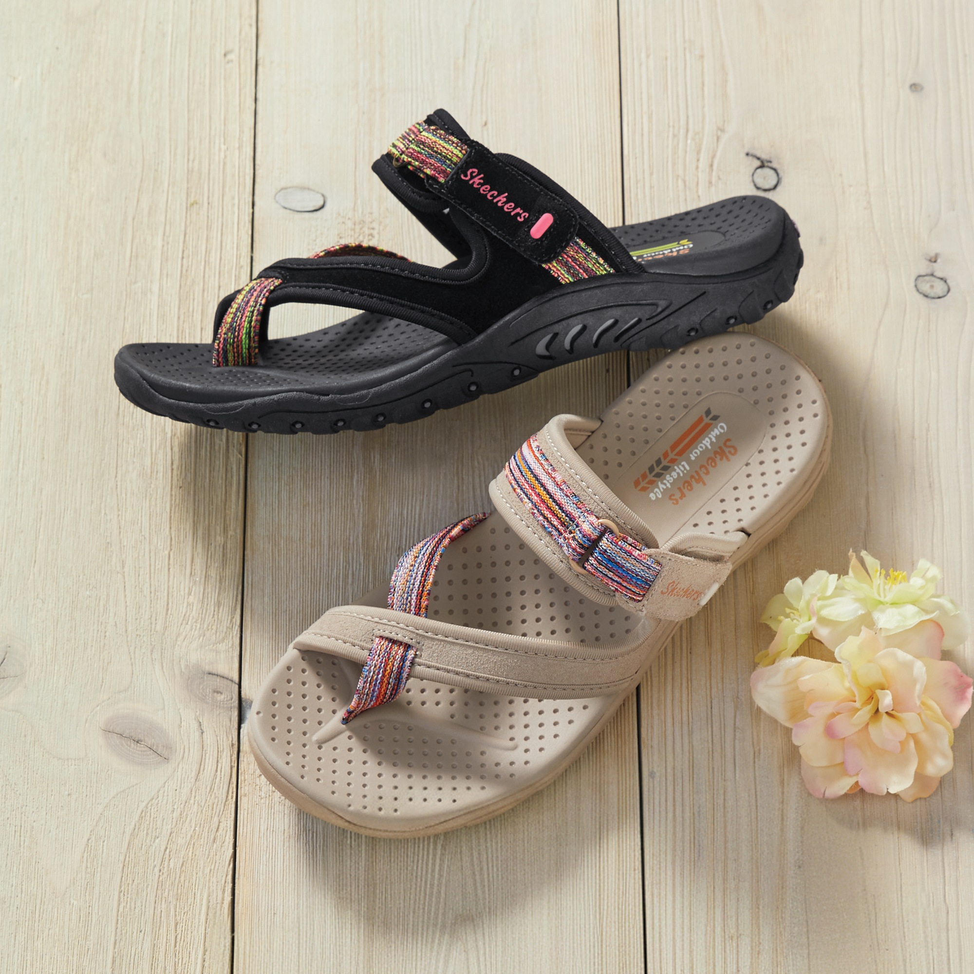 Skechers Reggae Toe Thong with Colorful Straps | Seventh Avenue