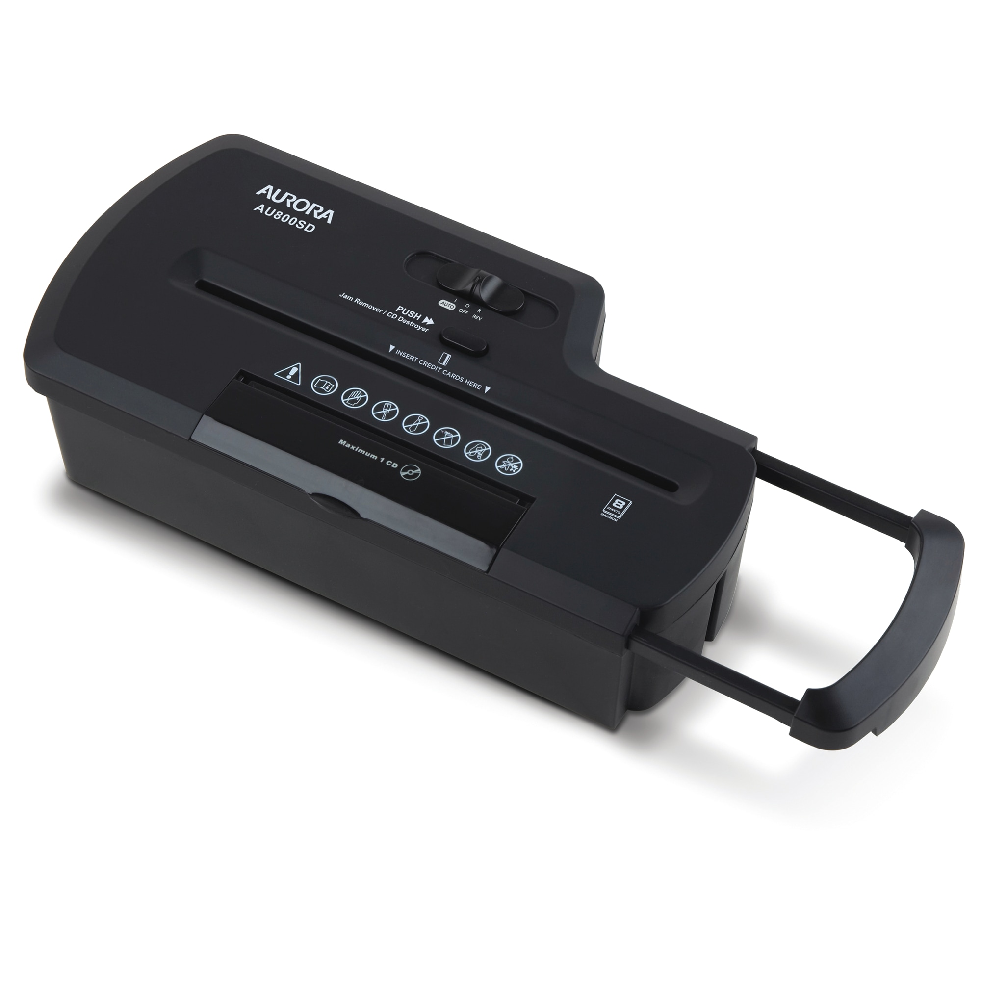 Aurora Mini 8-Sheet Paper Shredder without Basket | Seventh Avenue