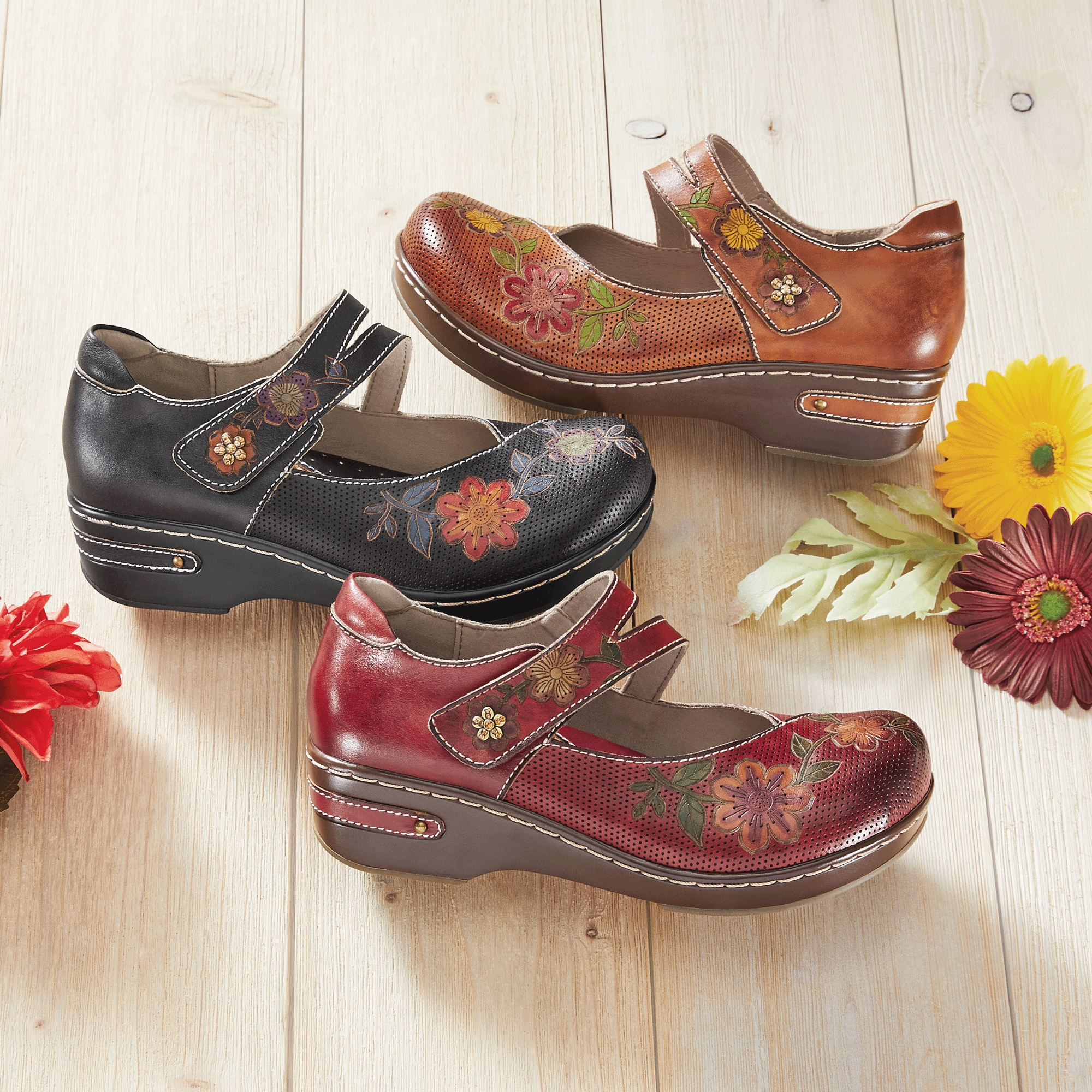 L'Artiste Mamataish Leather Mary Jane with Low Heel by Spring Step