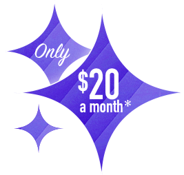 only $20 a month.
